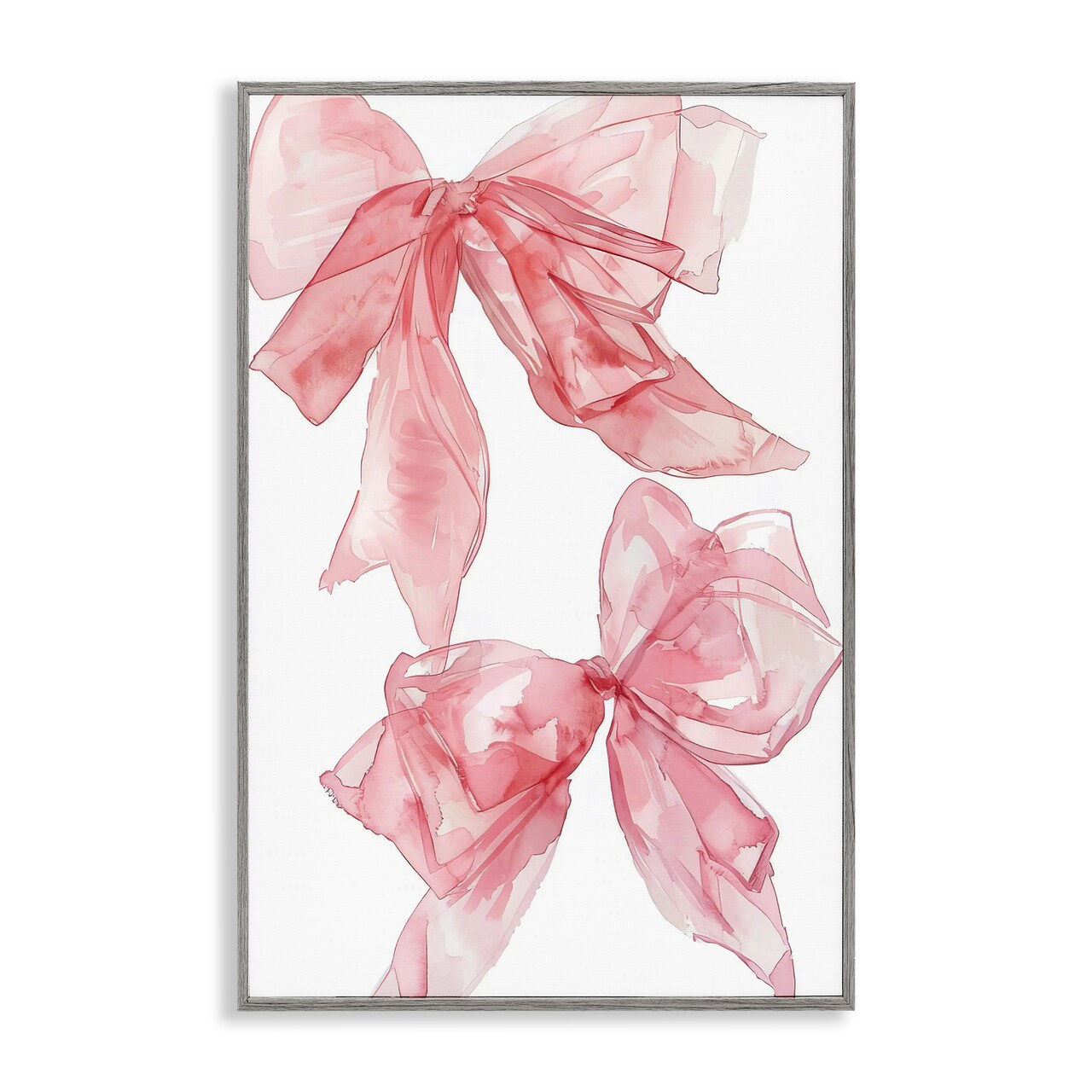 Stupell Industries Sheer Pastel Pink Bows Framed Giclee Design by LSR Design Studio